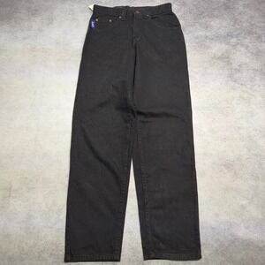 NWT VTG Lee Student Loose Fit Men 27x30 Black Made In USA Cotton Denim Pants 80s